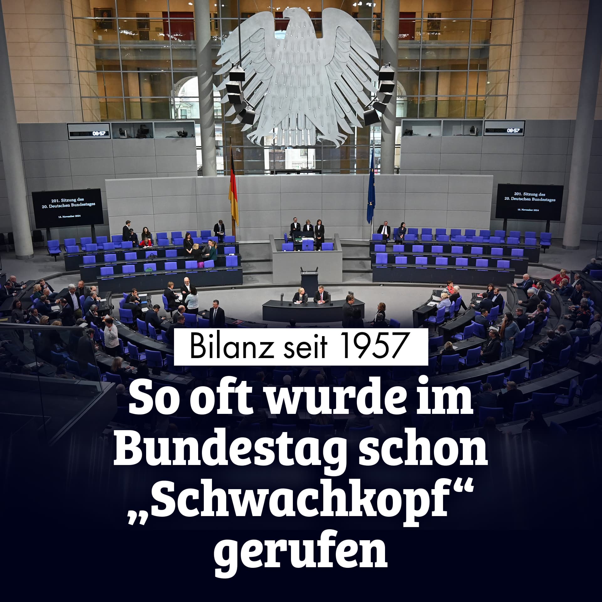 Bilanz seit 1957: So oft wurde im Bundestag schon „Schwachkopf“ gerufen