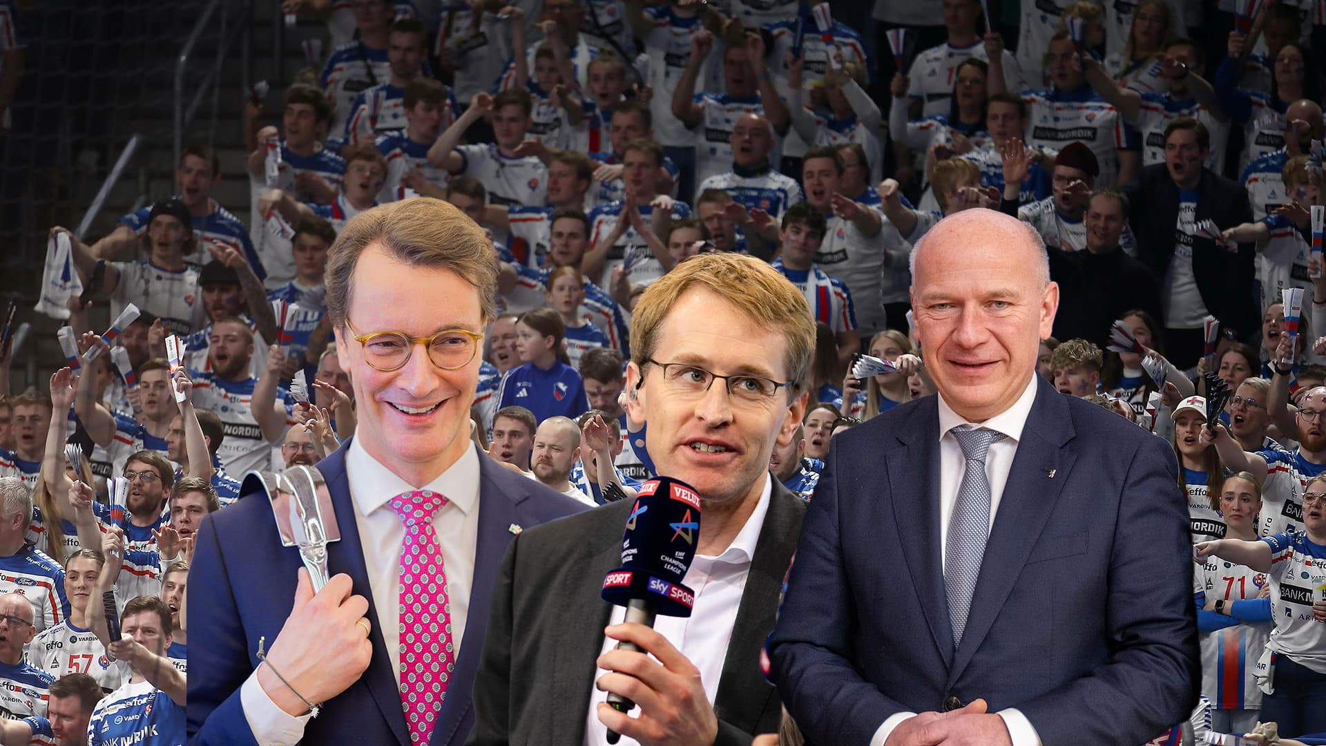 Wüst, Wegner und Günther beim EM-Spiel: Geheimer Handball-Gipfel der Merz-Feinde?