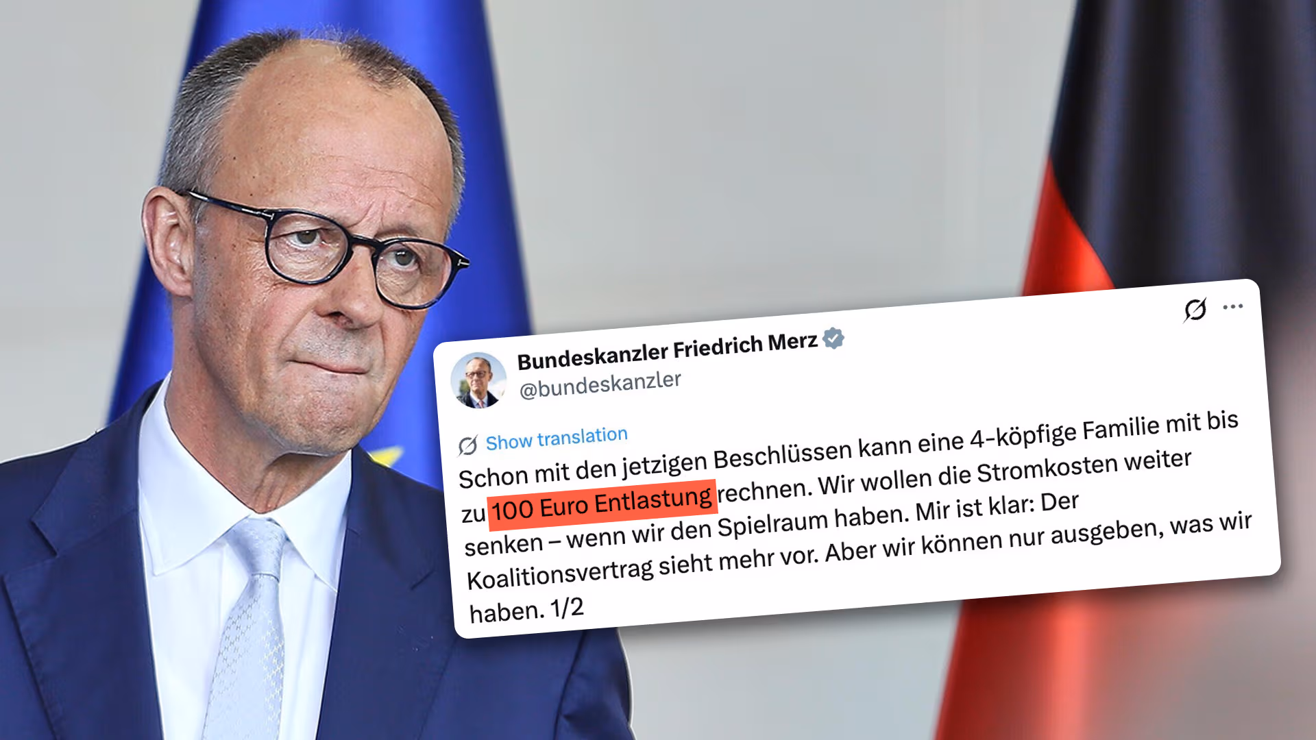 Nächstes Merz-Versprechen gebrochen: Von 100 Euro Entlastung beim Strom kommt nur die Hälfte an