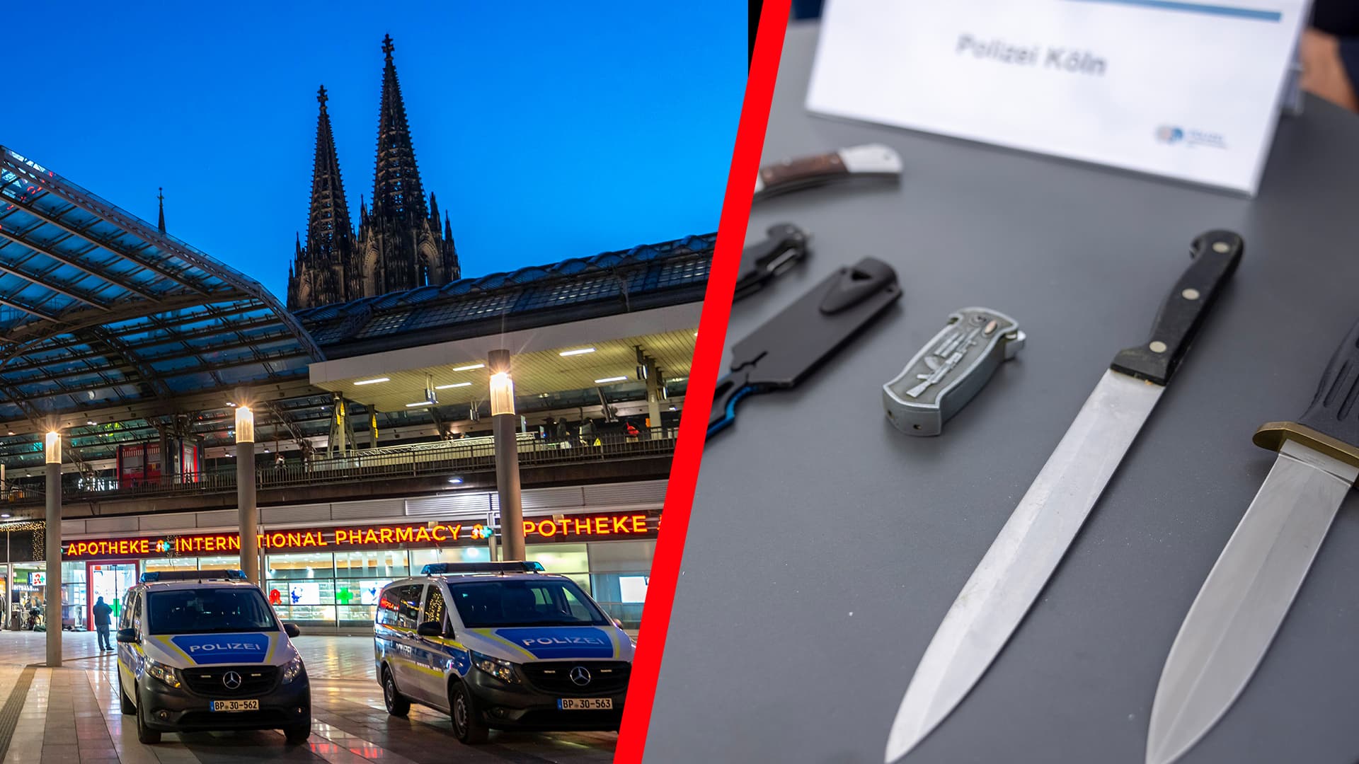 Eine ganz normale Messerkontrolle in Köln