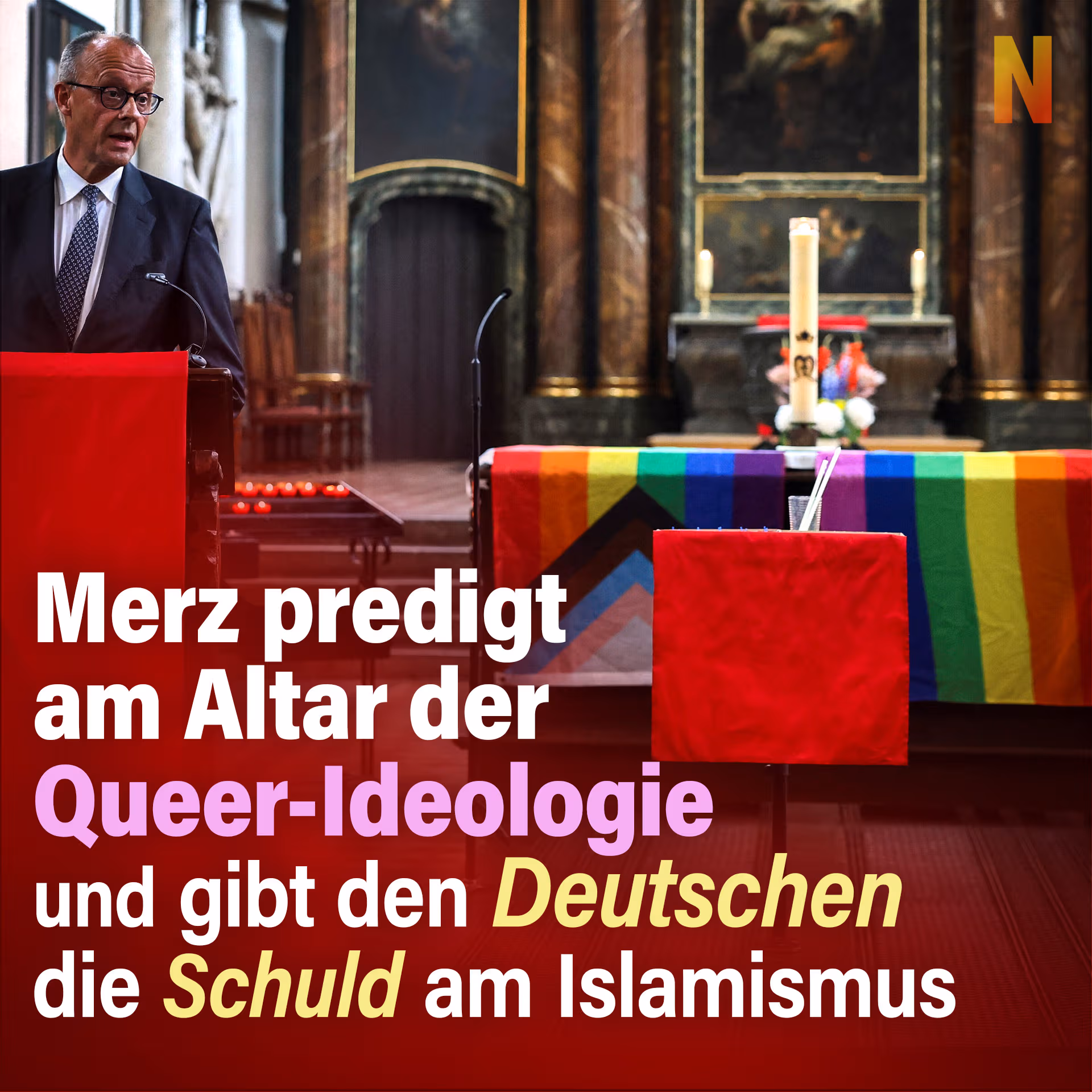 Merz predigt am Altar der Queer-Ideologie und gibt den Deutschen die Schuld am Islamismus