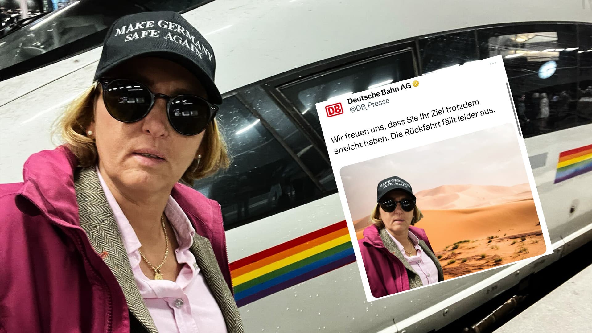 Erst zu spät, dann dreist: Will die Bahn diese AfD-Politikerin „deportieren“?