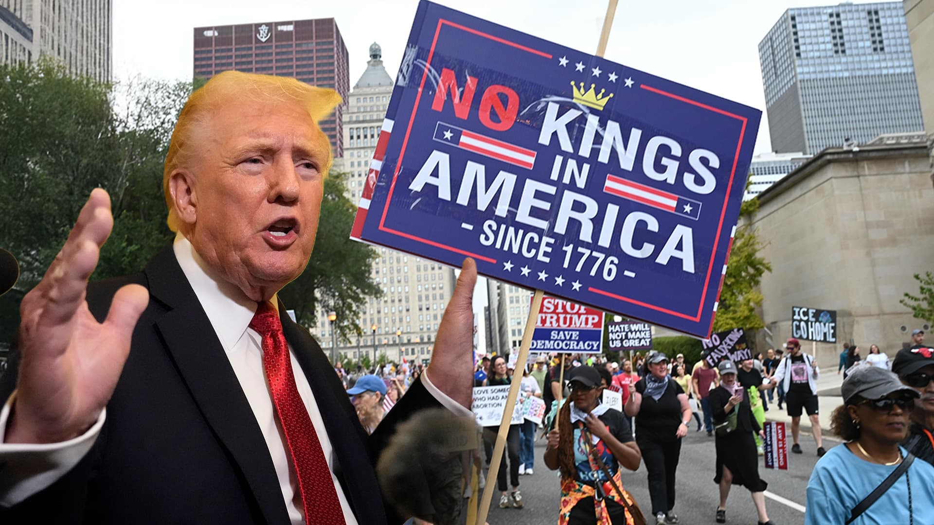 Demonstrationen von Linken und Islamisten: So reagiert Trump auf die „No Kings“-Proteste