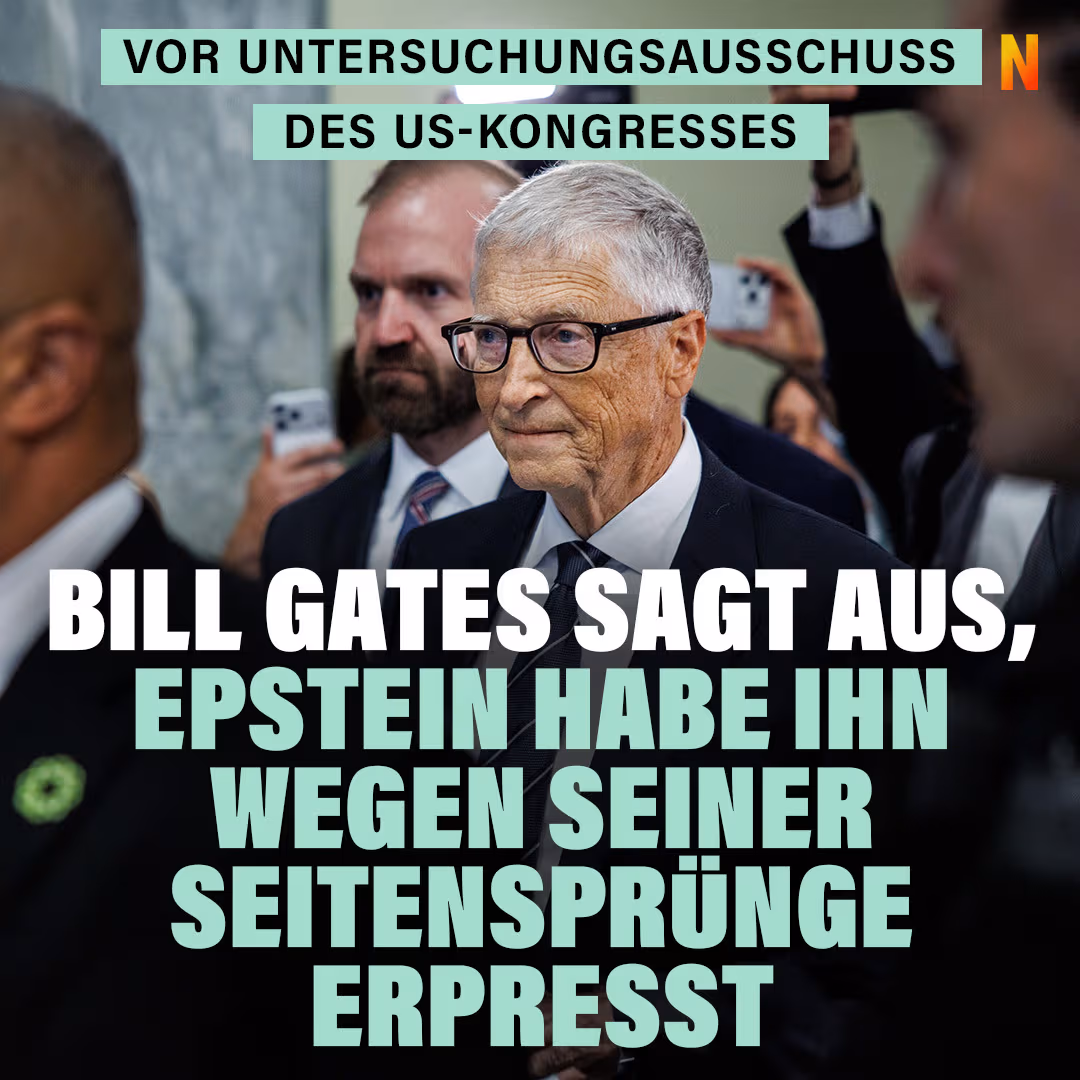 Bill Gates sagt aus, Epstein habe ihn mit seinen Seitensprüngen erpresst