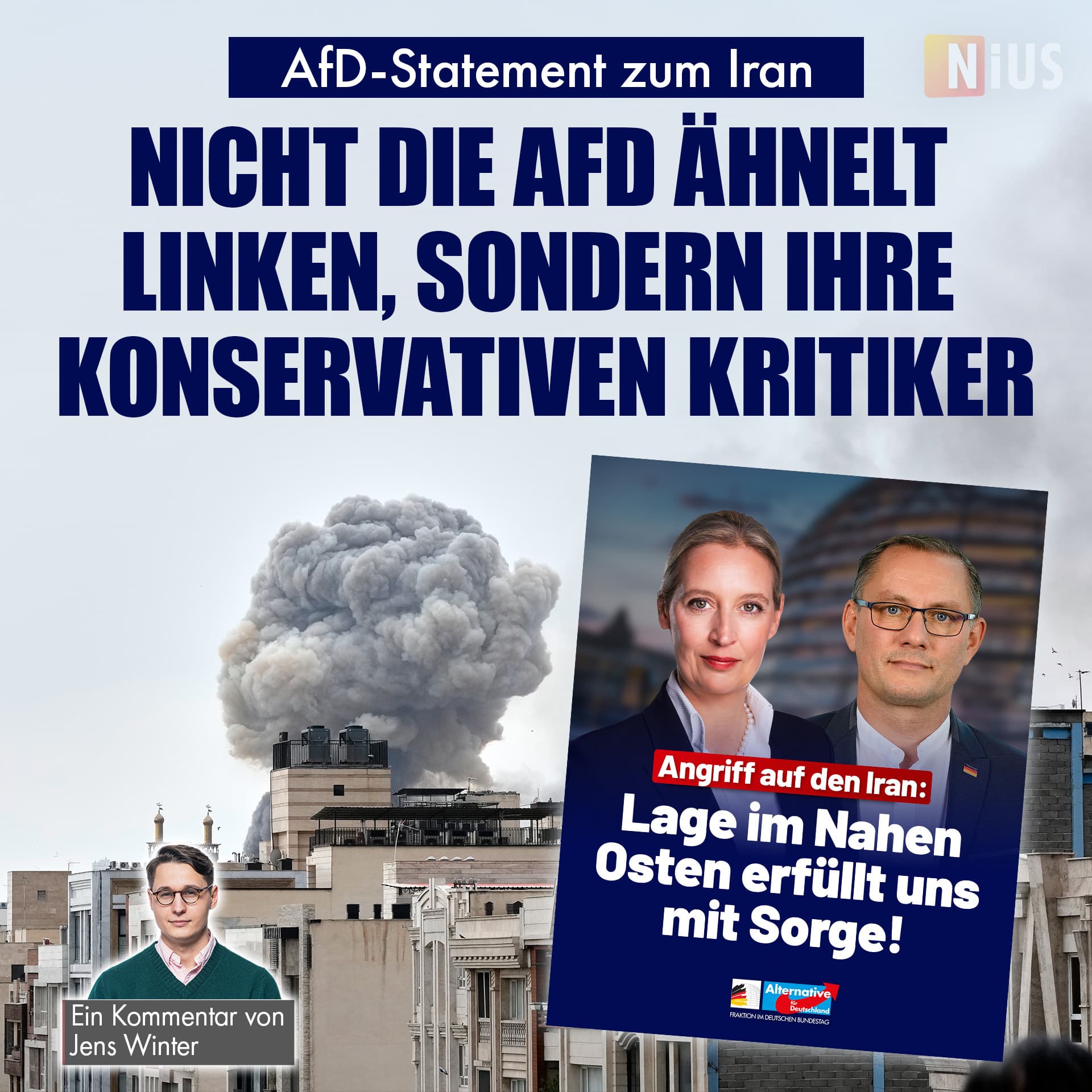 AfD-Statement zum Iran: Nicht die AfD ähnelt Linken, sondern ihre konservativen Kritiker