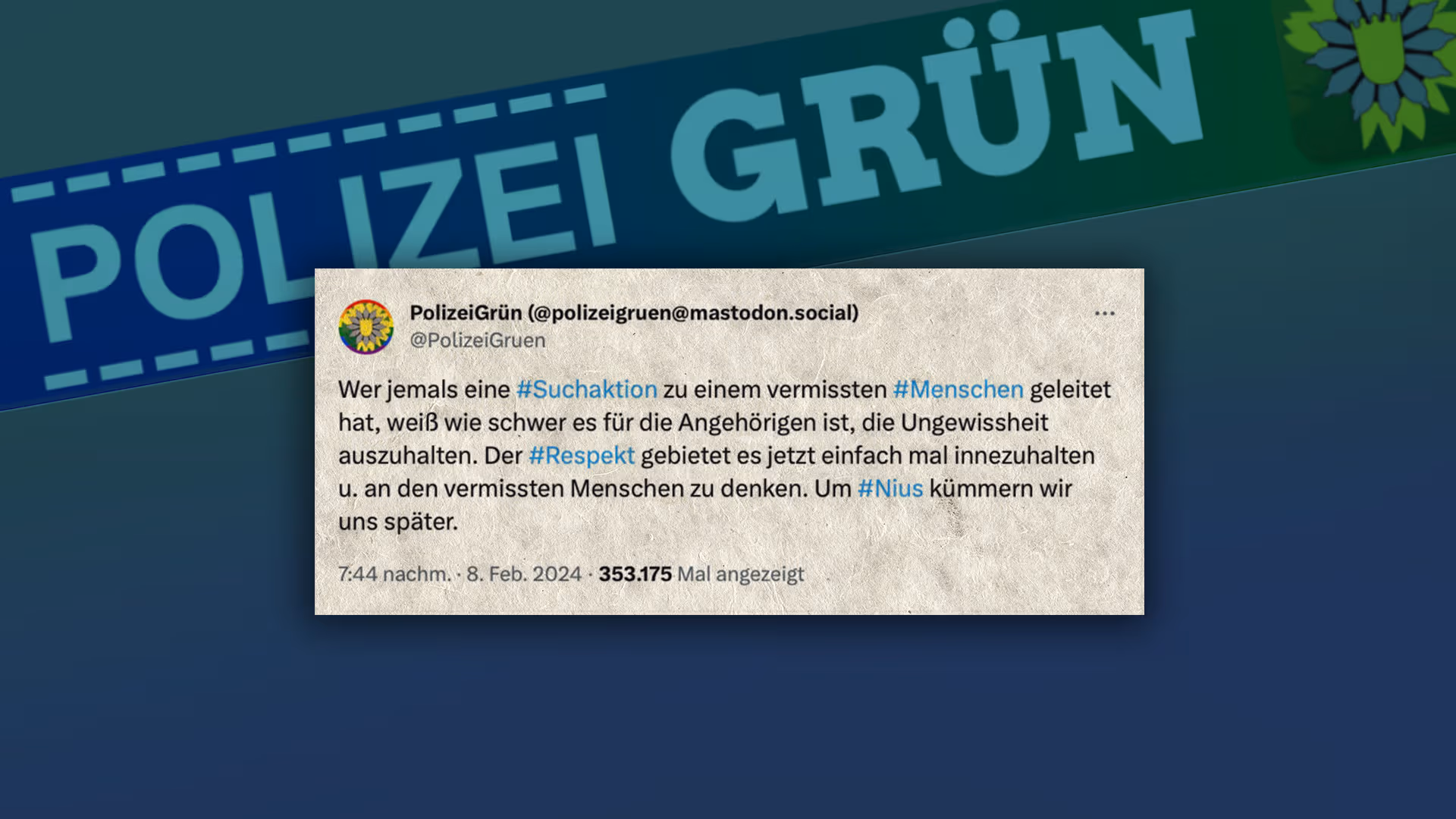 Warum Polizei Grün ein Grund zur Sorge ist, Polizisten in der SPD jedoch nicht