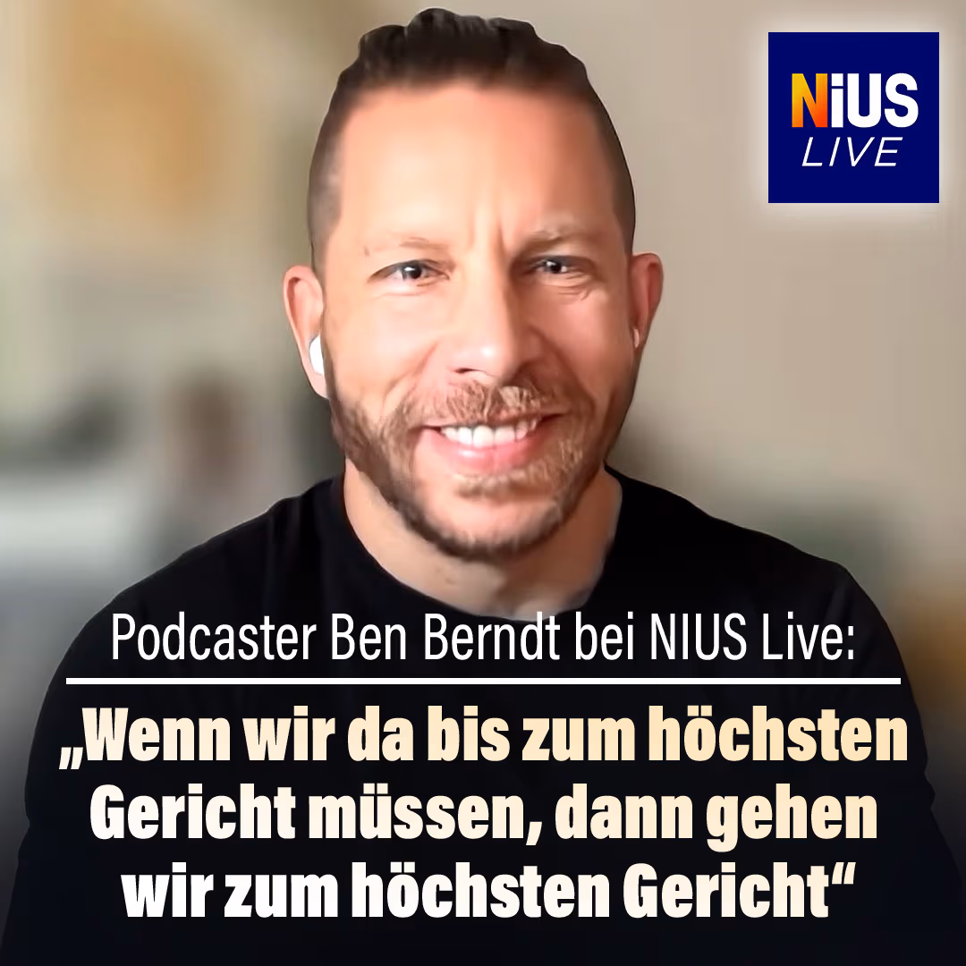 Podcaster Ben Berndt bei NIUS Live: „Wenn wir da bis zum höchsten Gericht müssen, dann gehen wir zum höchsten Gericht“