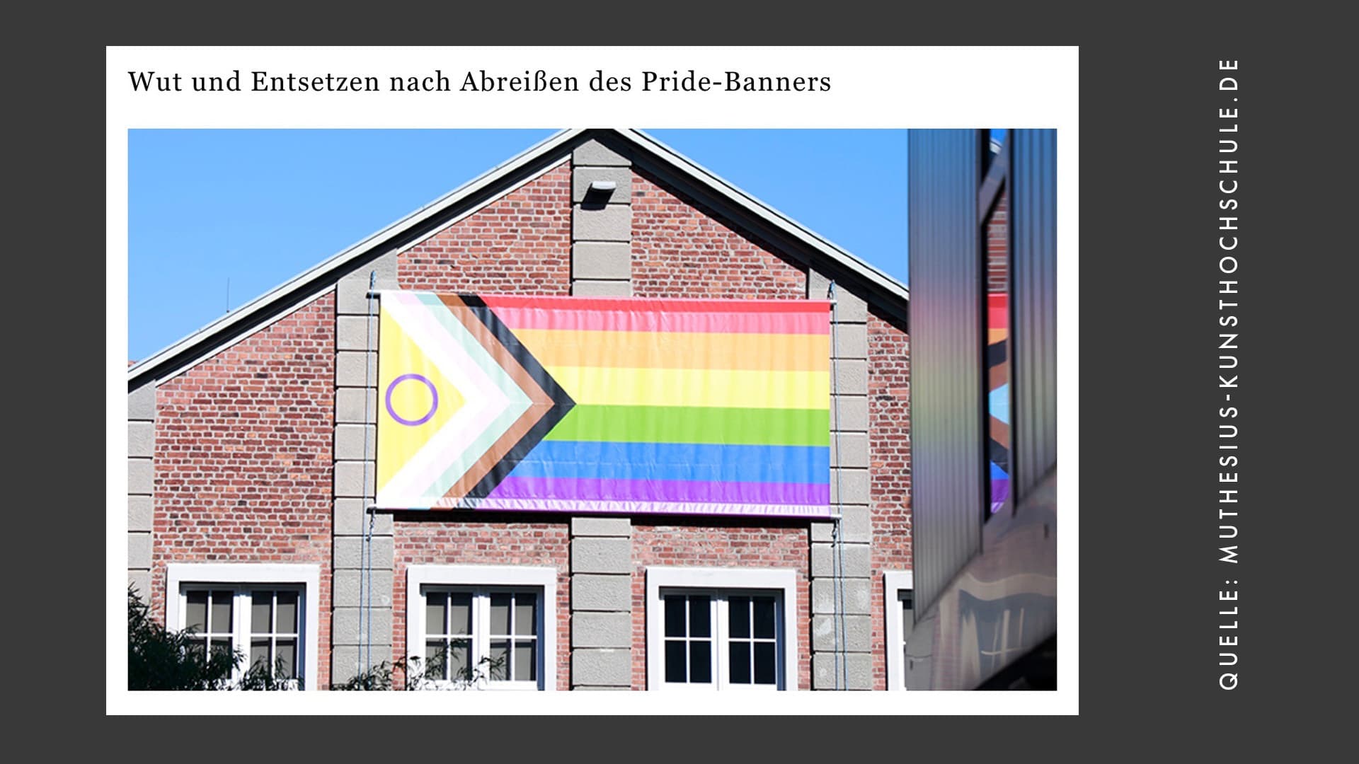 „Ein Angriff auf die Welt, von der wir träumen“: Linke Studenten sind traurig, weil bunte Queer-Flagge durch Deutschlandflagge ersetzt wurde