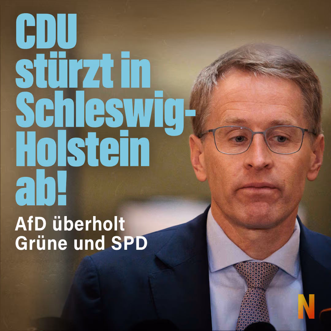 CDU stürzt in Schleswig-Holstein ab: AfD überholt Grüne und SPD