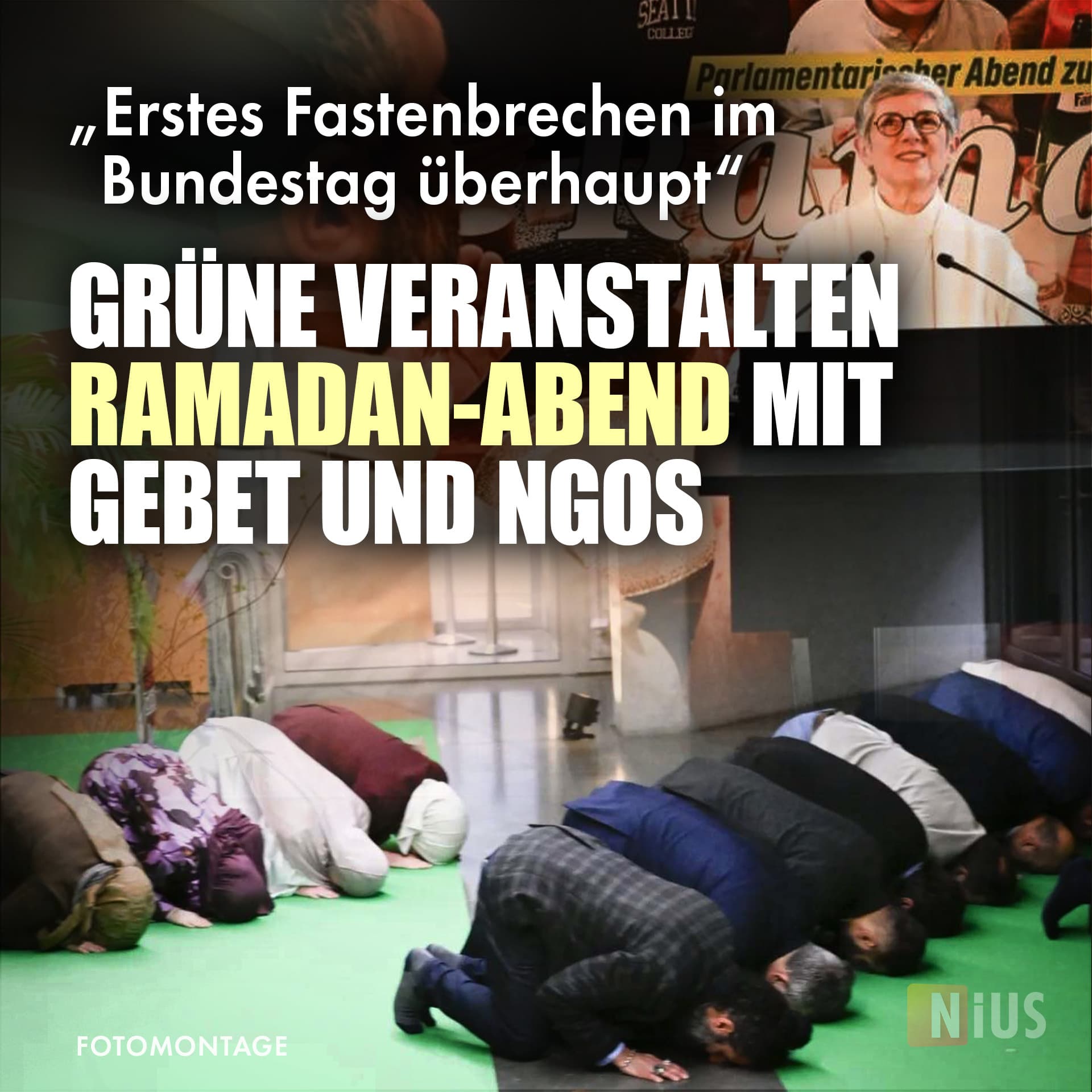 Grüne veranstalten Ramadan-Gebet im Bundestag