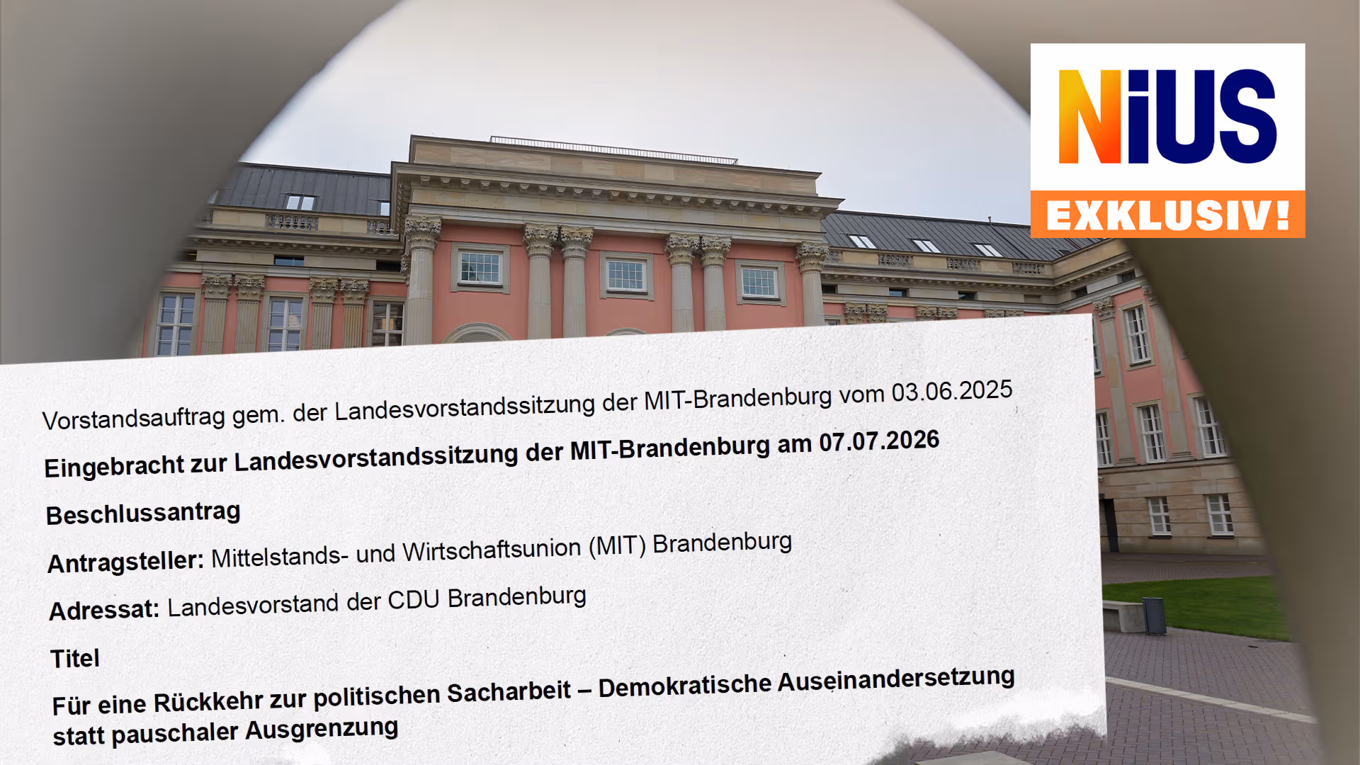 Exklusiv: Erster CDU-Verband fordert „Aufhebung“ der Brandmauer zur AfD