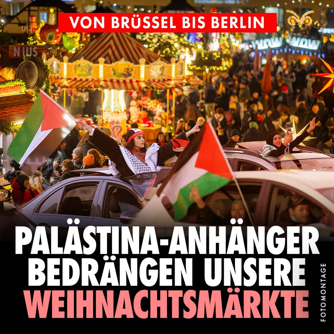 Von Berlin bis Brüssel: Palästina-Anhänger bedrängen unsere Weihnachtsmärkte