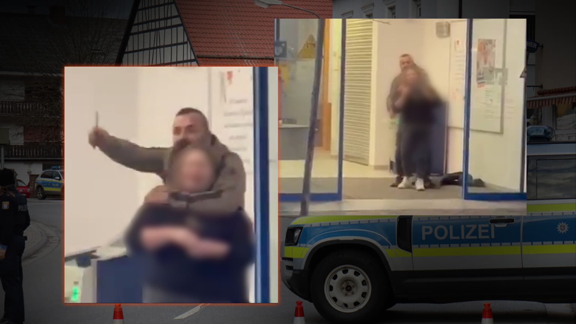 Geiselnahme in Volksbank in Hessen beendet: Messer-Täter hält Bankmitarbeiterin (21) als Geisel!