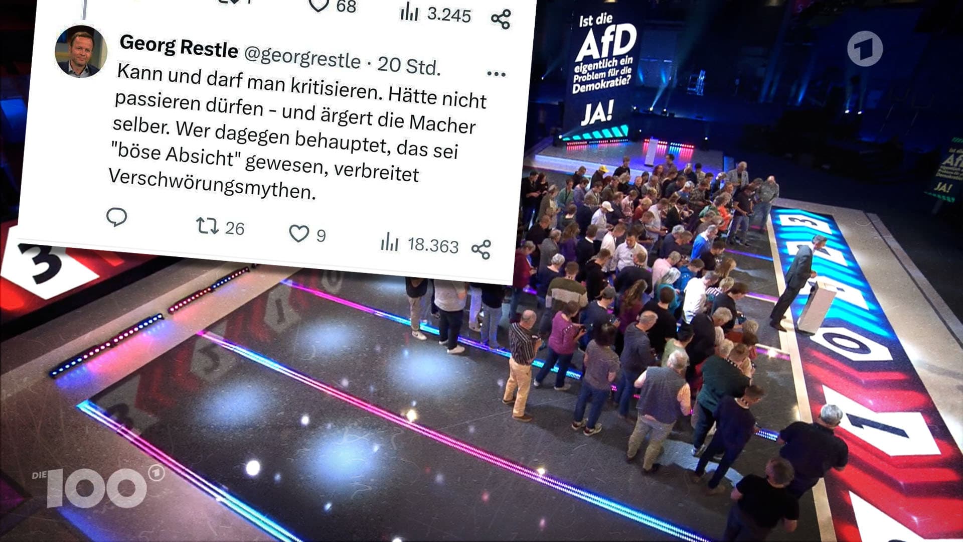 „Hätte nicht passieren dürfen”: Sogar Georg Restle kritisiert Einsatz von Schauspielern bei ARD-Show