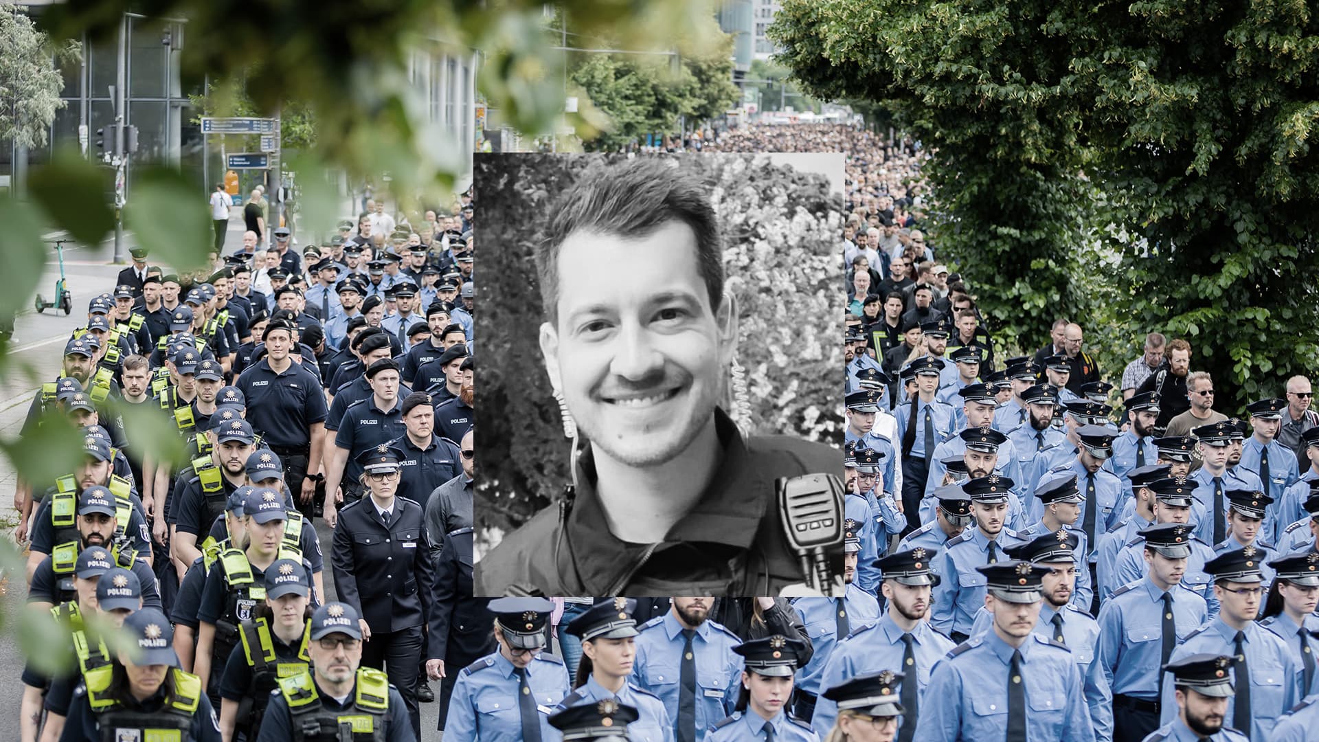 So ruhig war die Hauptstadt selten: Hier erweist Berlin dem Polizisten Rouven L. die letzte Ehre