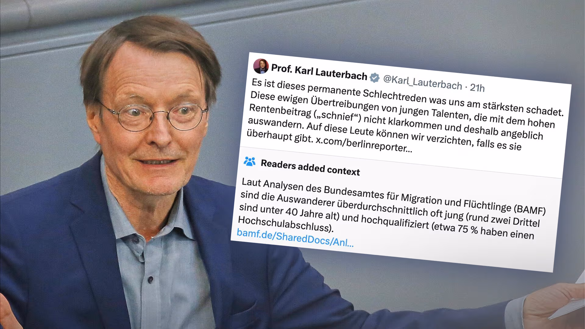 Lauterbach will mehr als 2 Milliarden Euro Steuern aus dem Land vertreiben