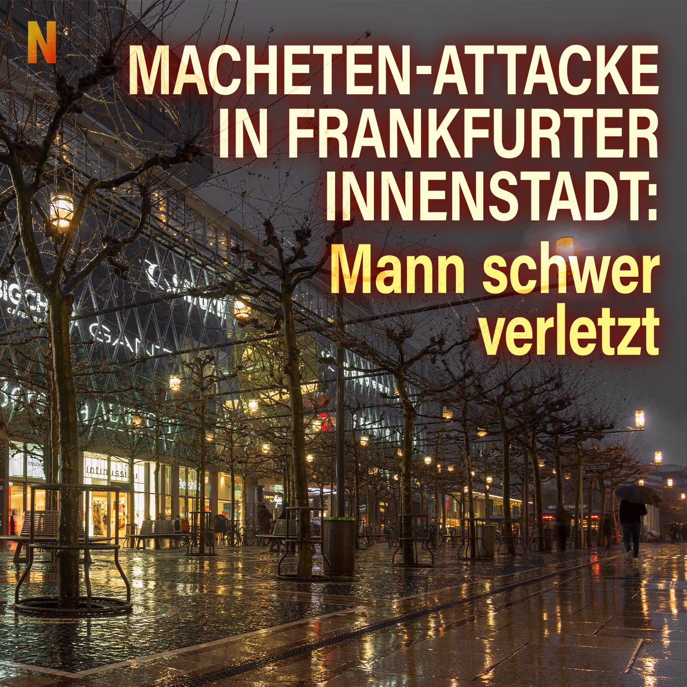 Macheten-Attacke in Frankfurter Innenstadt: Mann schwer verletzt