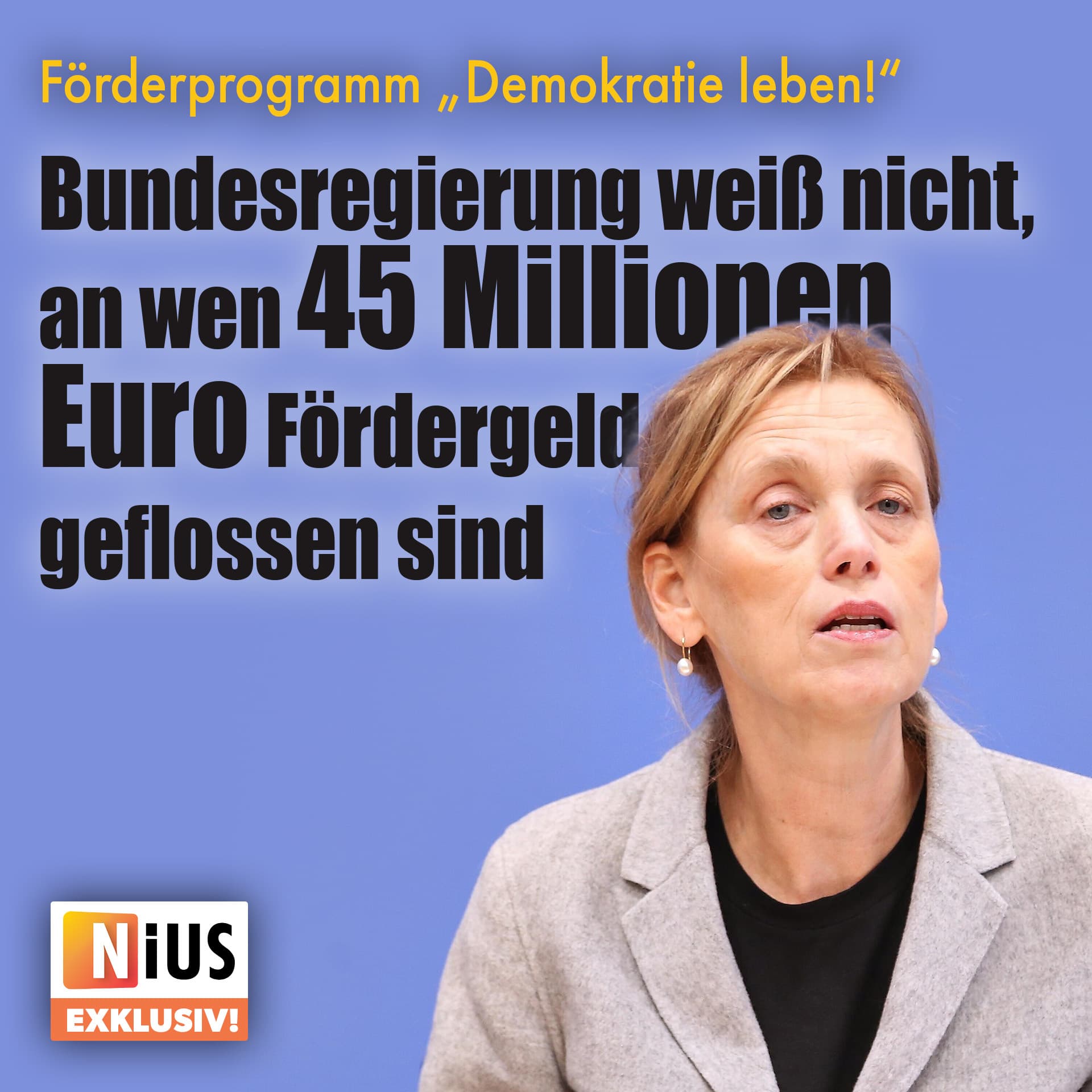 „Demokratie leben!“: Bundesregierung weiß nicht, an wen 45 Millionen Euro Fördergeld geflossen sind