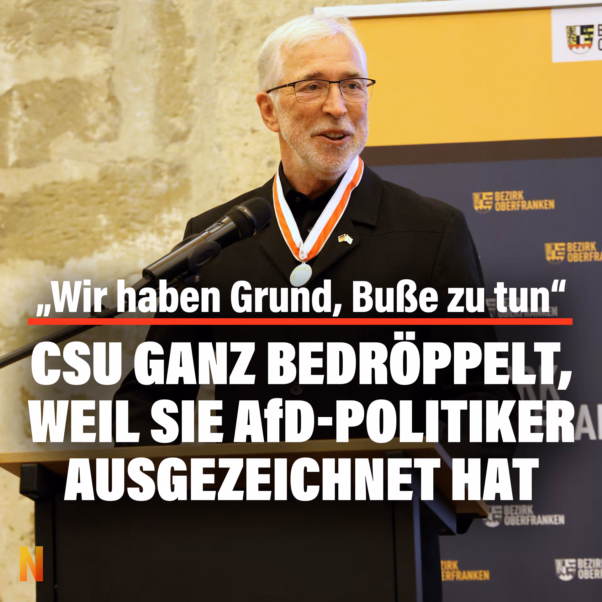 „Wir haben Grund Buße zu tun“ – CSU ganz bedröppelt, weil sie AfD-Politiker ausgezeichnet hat