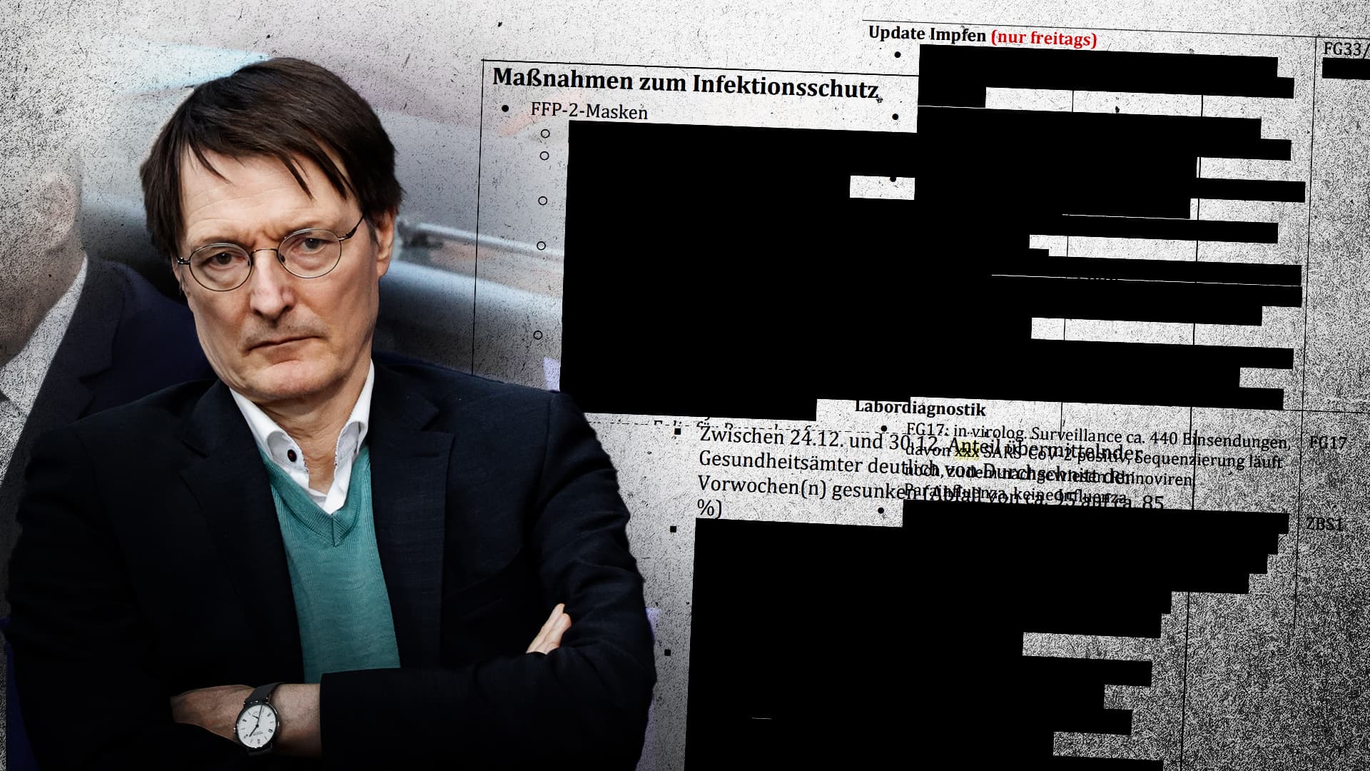 Die geheimen Corona-Akten: Lauterbach behauptet, dass DIESE Stellen geschwärzt wurden, um Mitarbeiter zu schützen